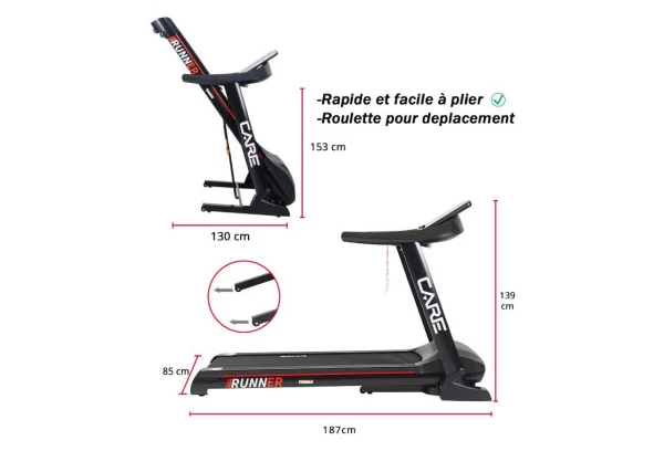 Care Fitness Tapis De Course Connecté - 20km/h - CARE - Runner - KINOMAP 6 Care Fitness Tapis De Course Connecté - 20km/h - CARE - Runner - KINOMAP – Image 6