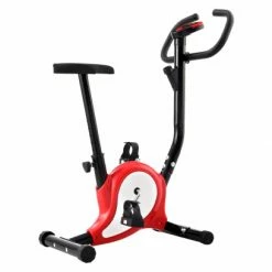 VidaXL Vélo D'appartement Avec Résistance à Courroie Rouge