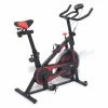 VidaXL Fitness Vélo D'appartement Avec Capteurs De Pouls Noir Et Rouge