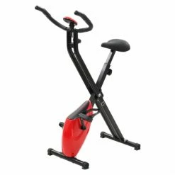 VidaXL Vélo D'appartement Magnétique Et Mesure Du Pouls Noir Et Rouge
