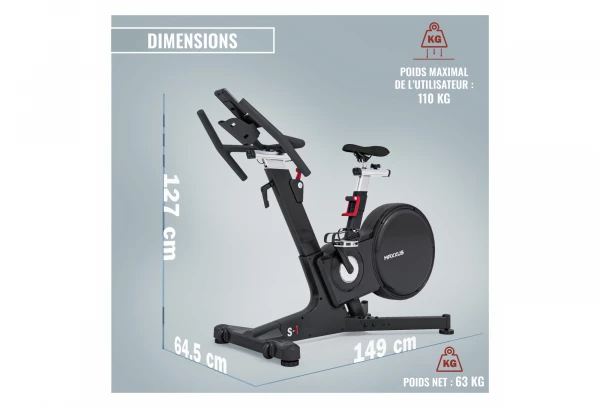 MAXXUS ® Speedbike S1 - Vélo D'intérieur, Vélo De Course | Cyclisme D'intérieur Pour Sportif Avancé 5 MAXXUS ® Speedbike S1 - Vélo D'intérieur, Vélo De Course | Cyclisme D'intérieur Pour Sportif Avancé – Image 5