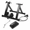Helloshop26 Entraîneur De Vélo Magnétique Avec 8 Niveaux De Résistance Entraîneur Turbo Pour Vélo Pliable Noir