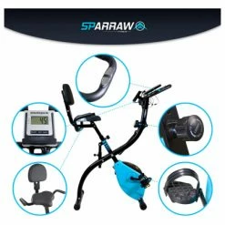 Sparraw Vélo D'appartement Compact Et Pliable SUPER X BIKE - Réglable, Roue Inertie 1.6Kg, 8 Niveaux De Résistance, Ecran D'entraînement -Appareils Fitness & Cardiotraining Soldes unnamed file 945
